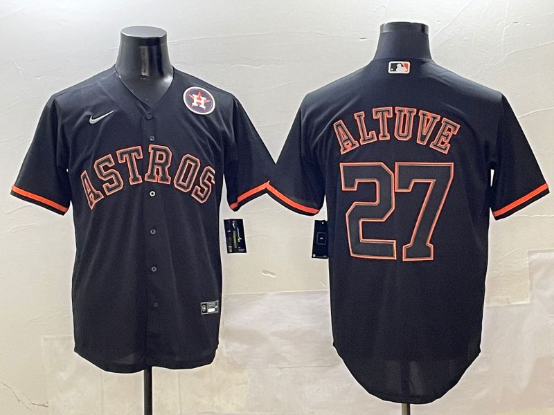 Men Houston Astros #27 Altuve Black Game Nike 2025 MLB Jersey style 4256->houston astros->MLB Jersey